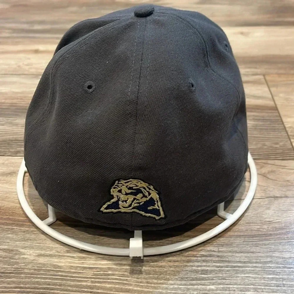 NWT Pitt Panthers New Era 59Fifty Flat Brim Gray Navy Gold Fitted Size 7 1/2 - Picture 3 of 6